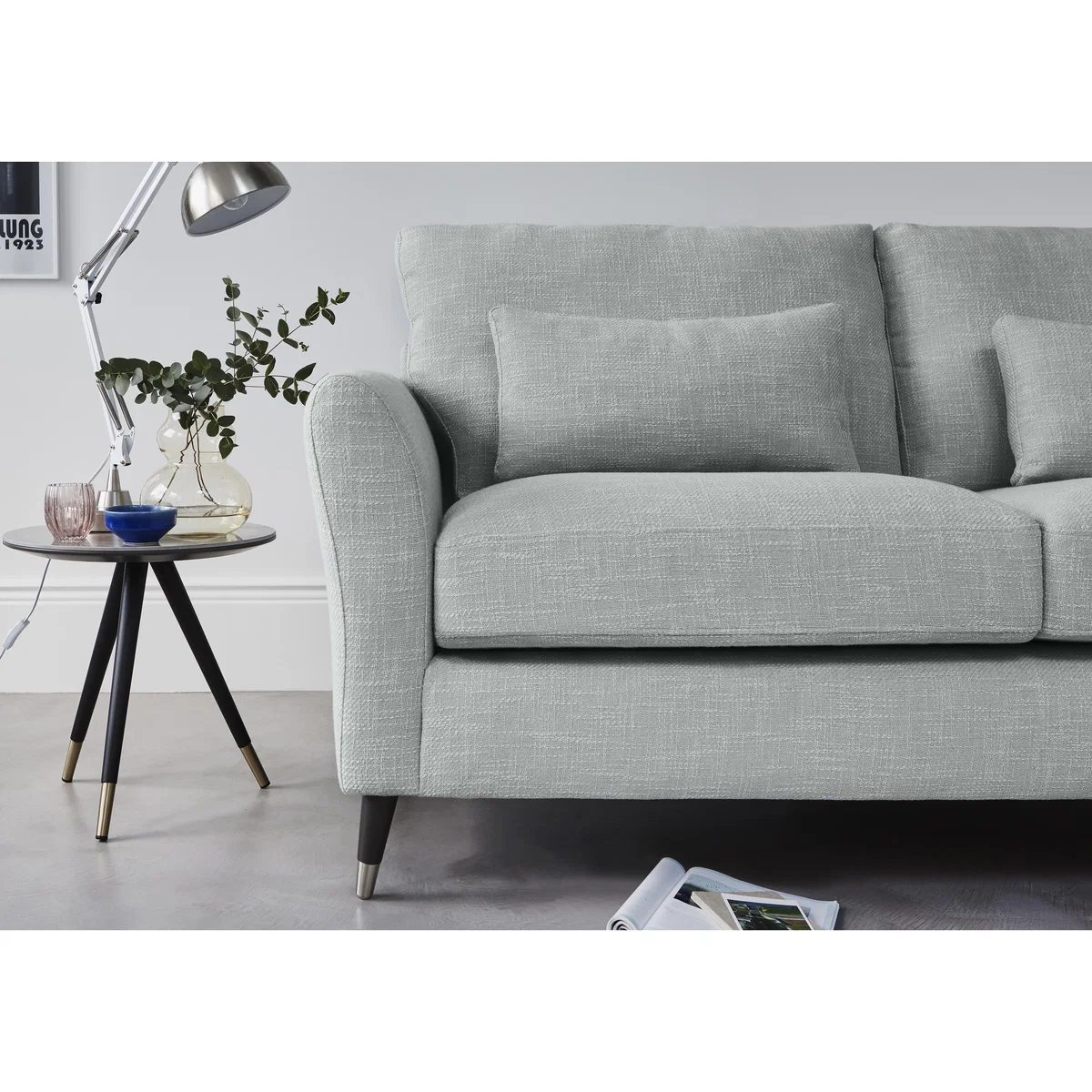 Angelica 3 Seater Fabric Sofa - Yellow – image 3