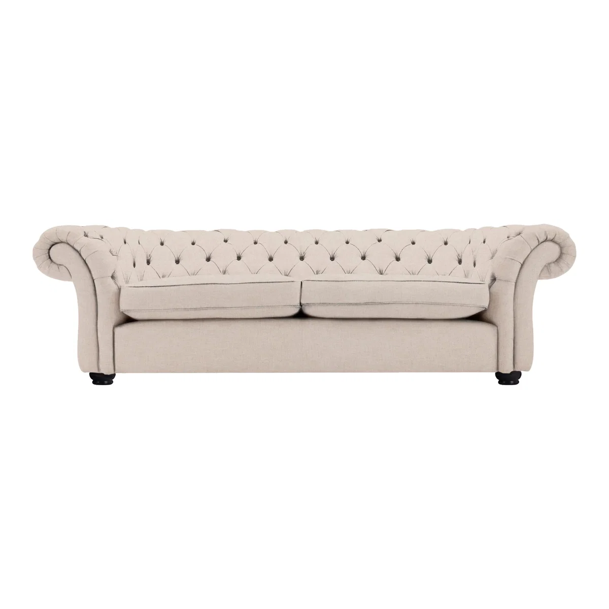 Langham 3 Seater Fabric Sofa - Beige - By Furniture Village – image 1