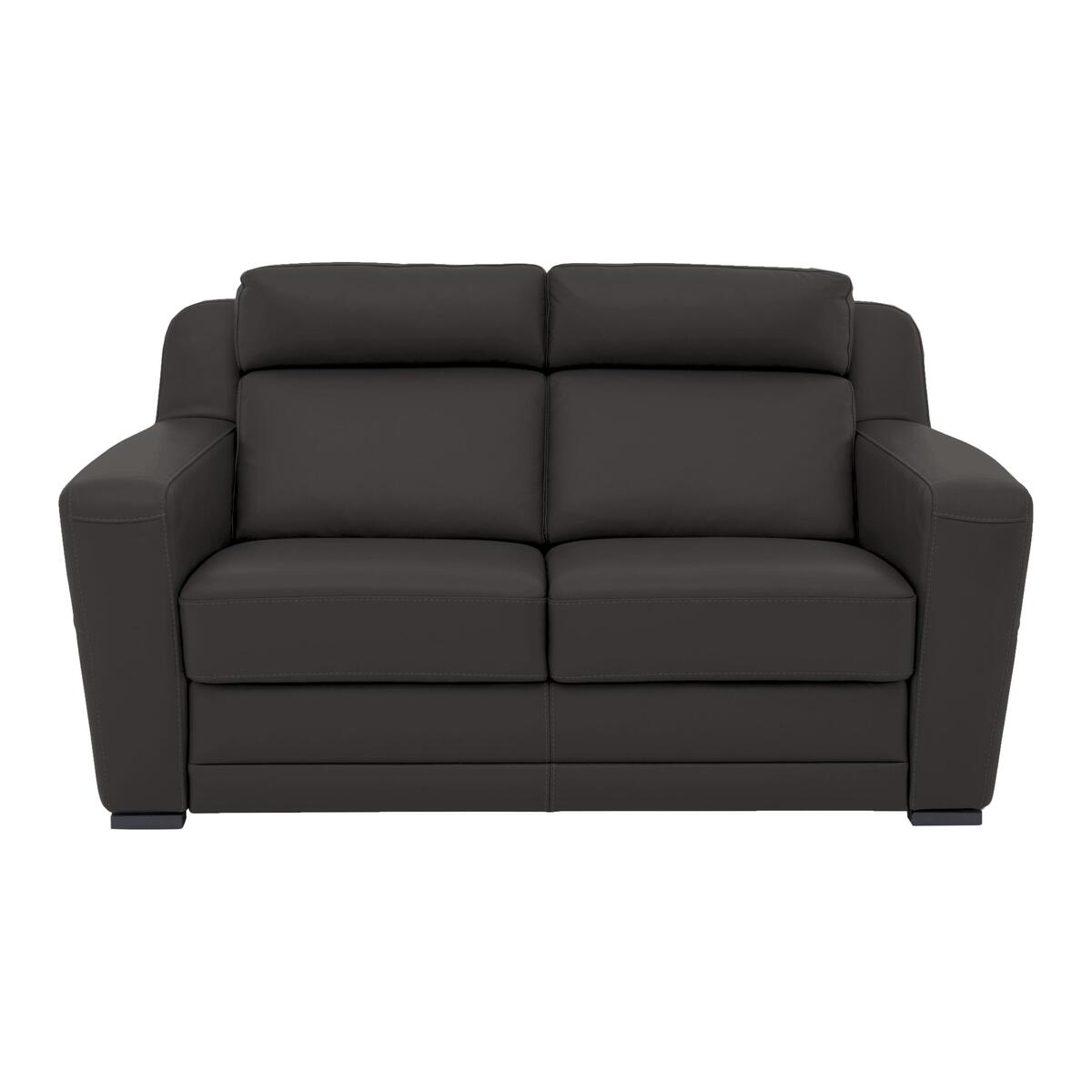 Nicoletti - Matera 2.5 Seater Leather Static Sofa with Box Arms - Brown – image 1