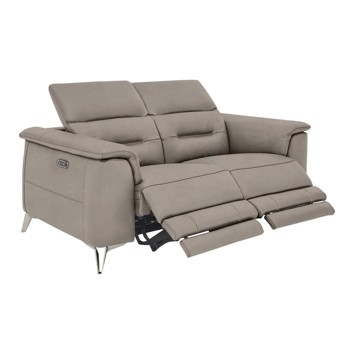Sanza 2 Seater Fabric Power Recliner Sofa with Power Headrests - Beige - By Furniture Village – image 2