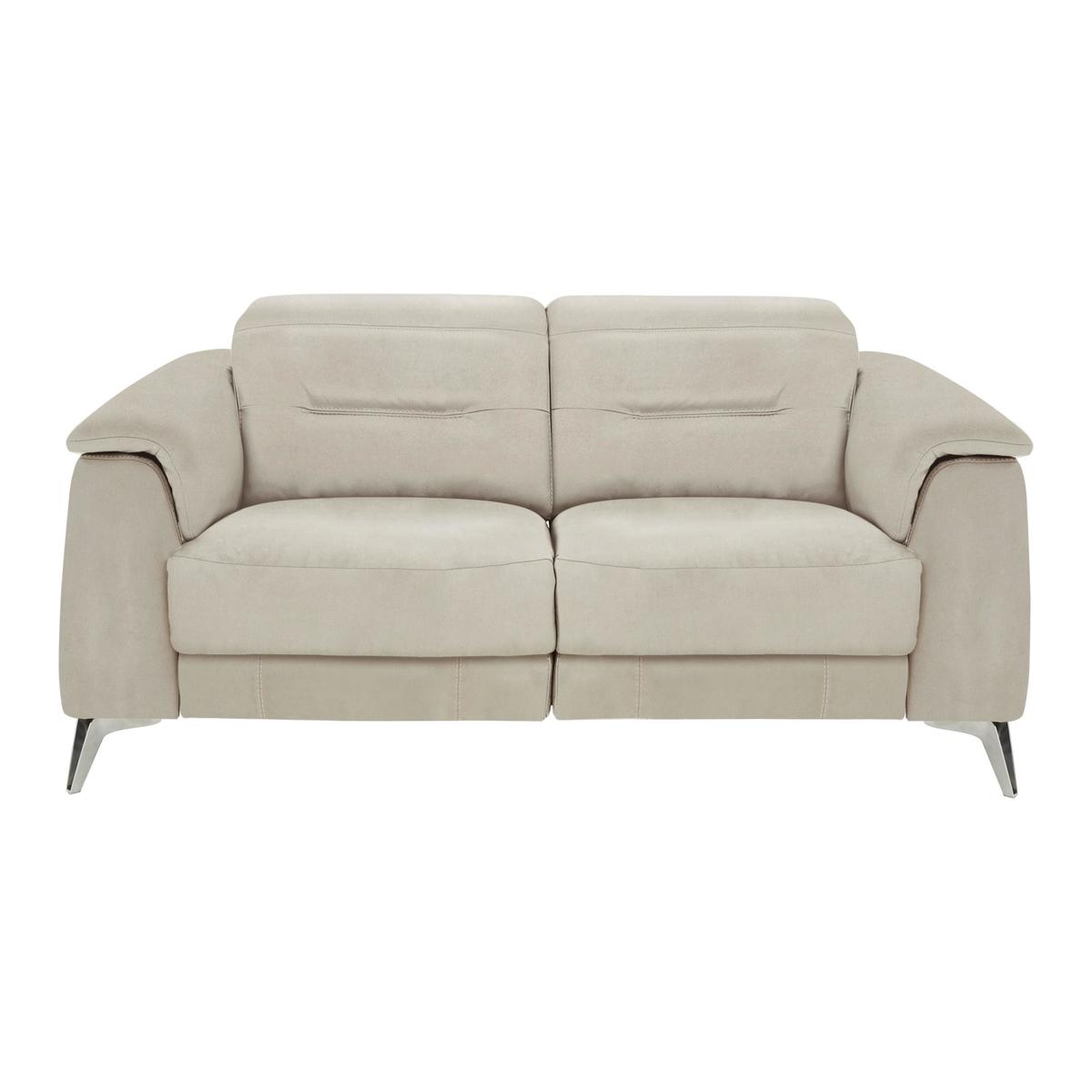 Sanza 2 Seater Fabric Power Recliner Sofa with Power Headrests - Beige - By Furniture Village – image 1