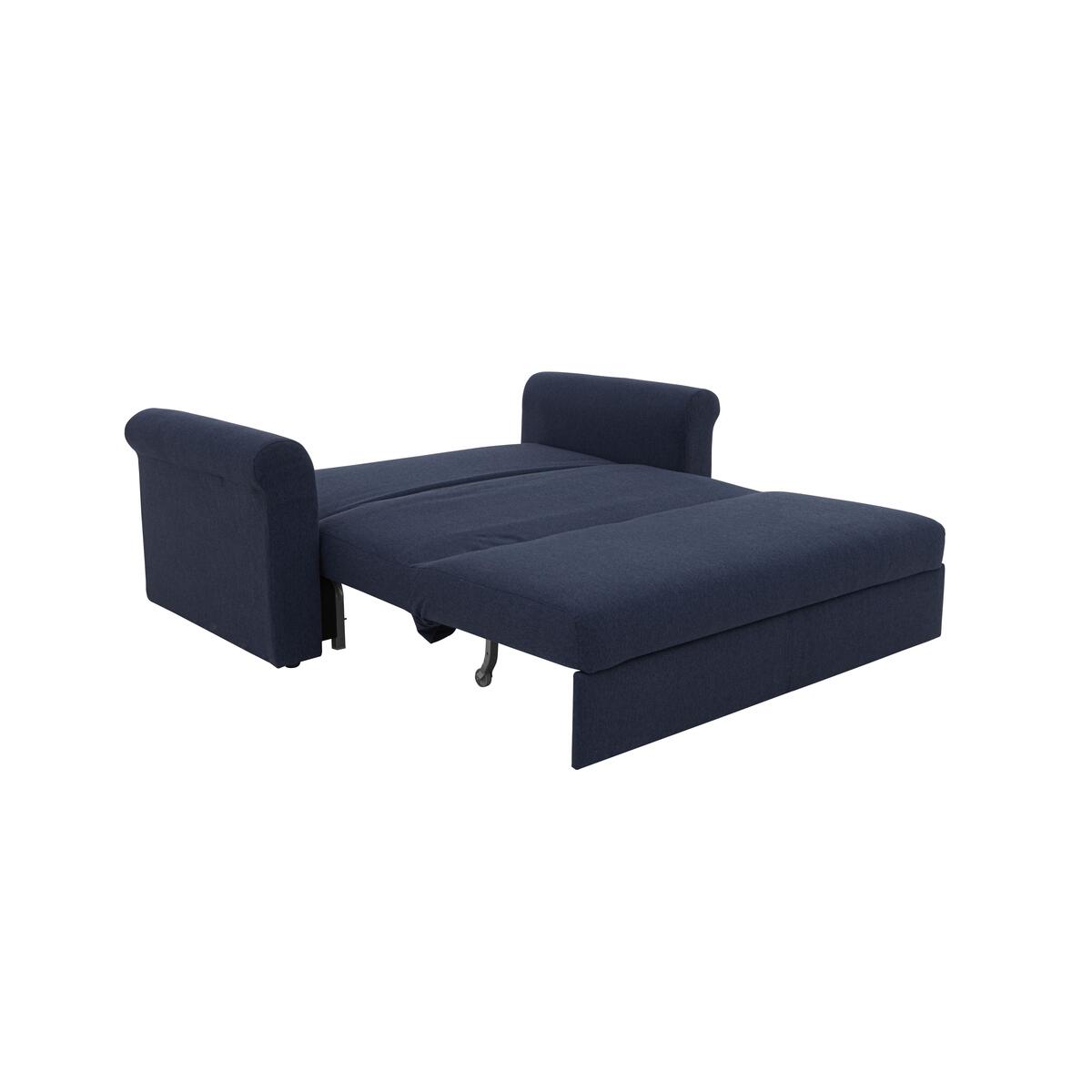 Versatile 2 Seater Fabric Sofa Bed with Scroll Arms - Grey – image 5