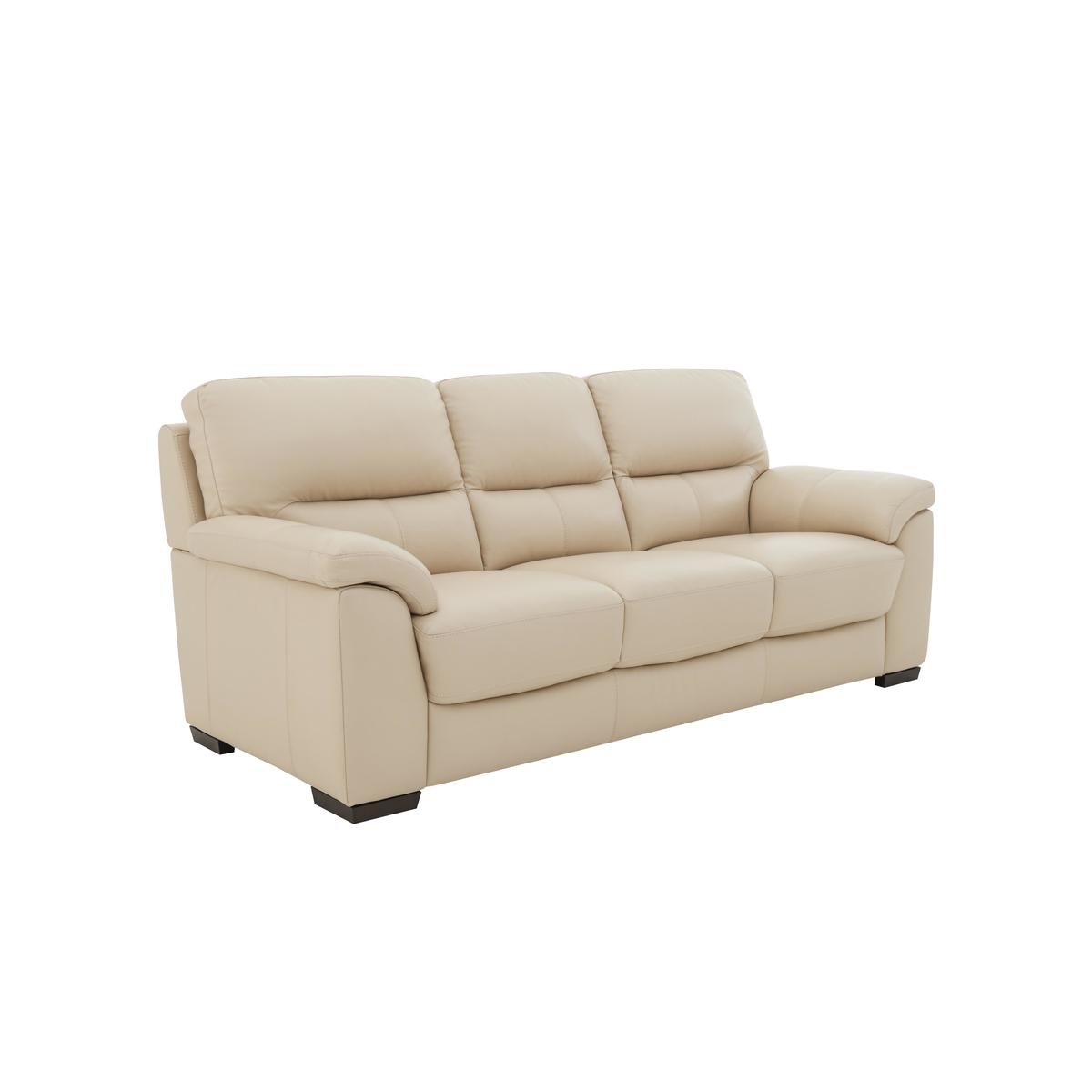 World of Leather - Zinc 3 Seater Leather Sofa - Beige – image 6