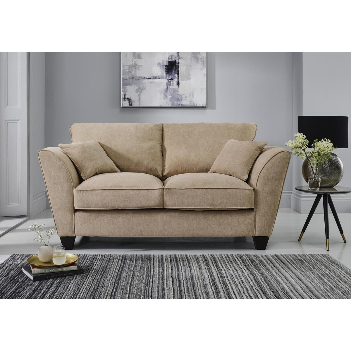 Tangier 2 Seater Classic Back Fabric Sofa - Blue - By Furniture Village – image 2