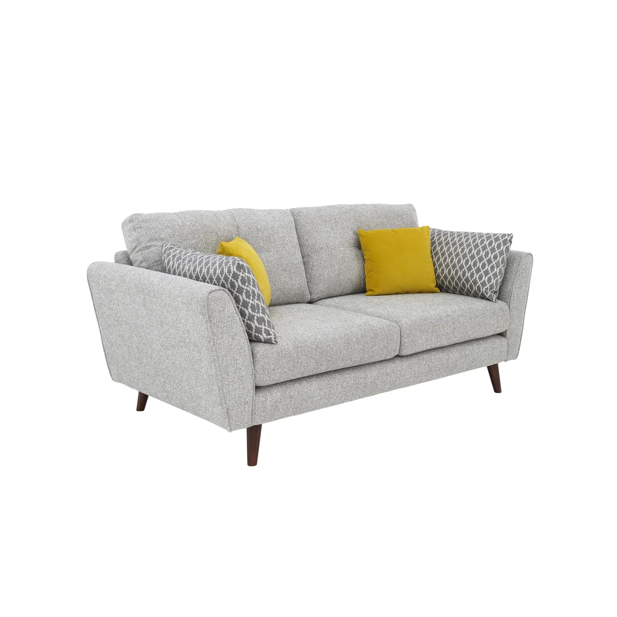 Connection 3 Seater Classic Back Fabric Sofa - Yellow – image 3