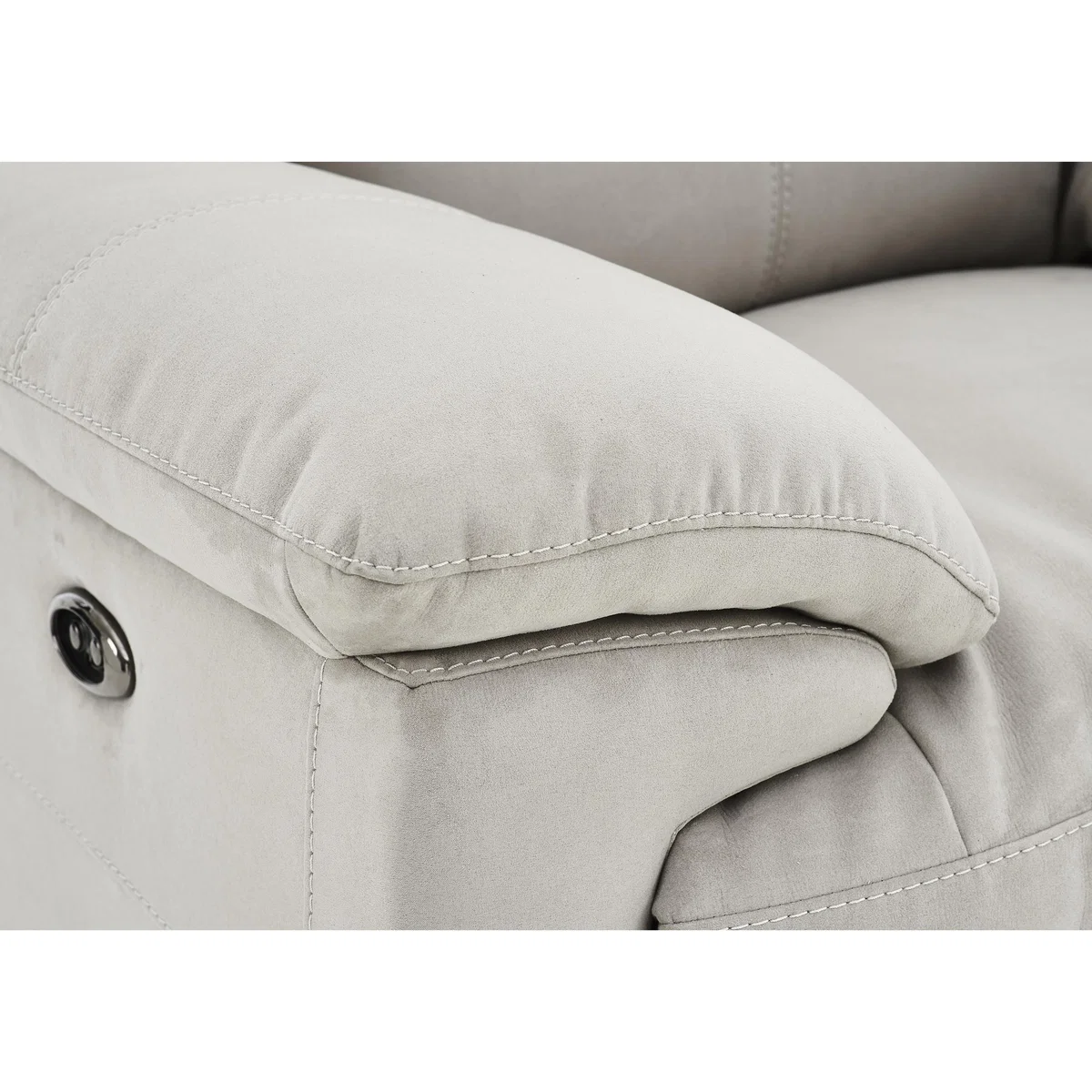 Touch 3 Seater Fabric Manual Recliner Sofa - Grey - By Furniture Village – image 7