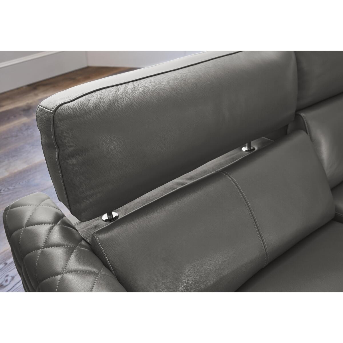 Vesper 2 Seater Leather Power Sofa with Power Headrests - Blue- World of Leather – image 4
