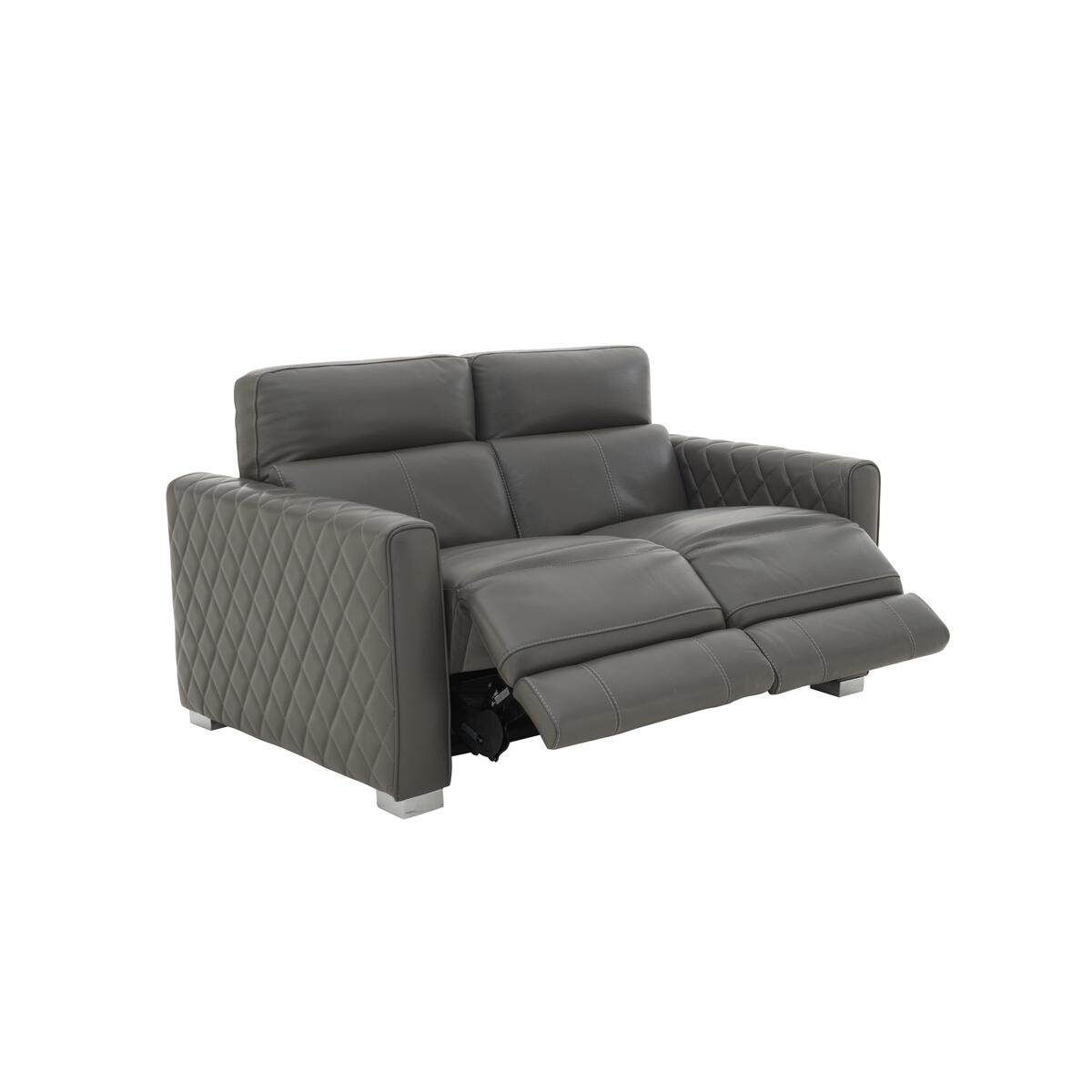 Vesper 2 Seater Leather Power Sofa with Power Headrests - Blue- World of Leather – image 6
