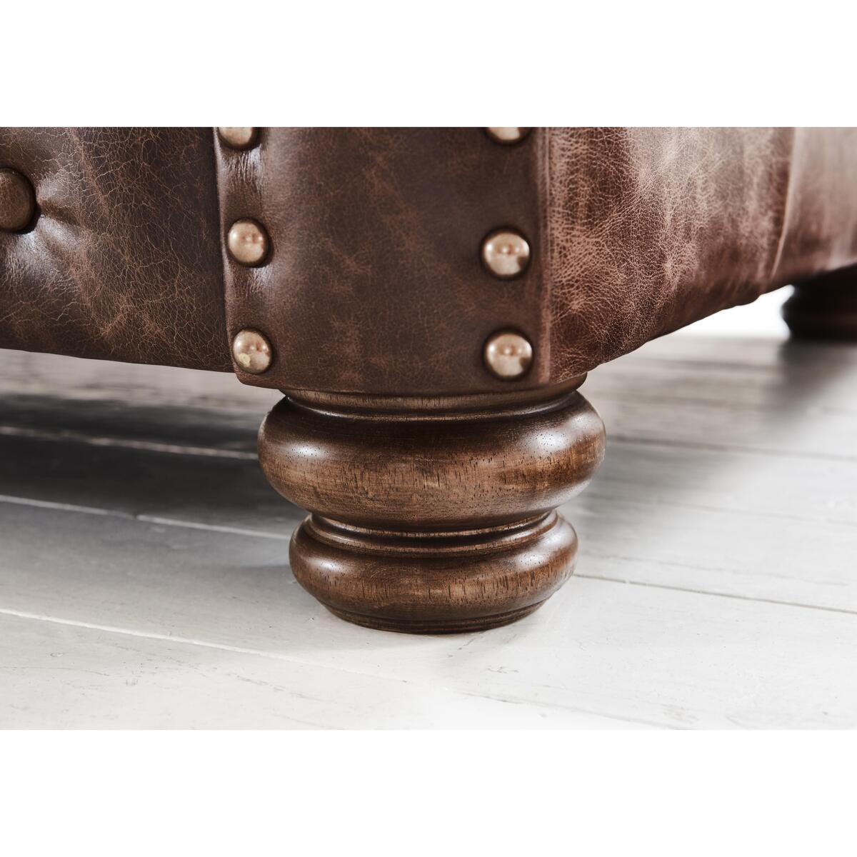 Alexander and James - Camden Collection Brixton 4 Seater Leather Sofa - Brown – image 4