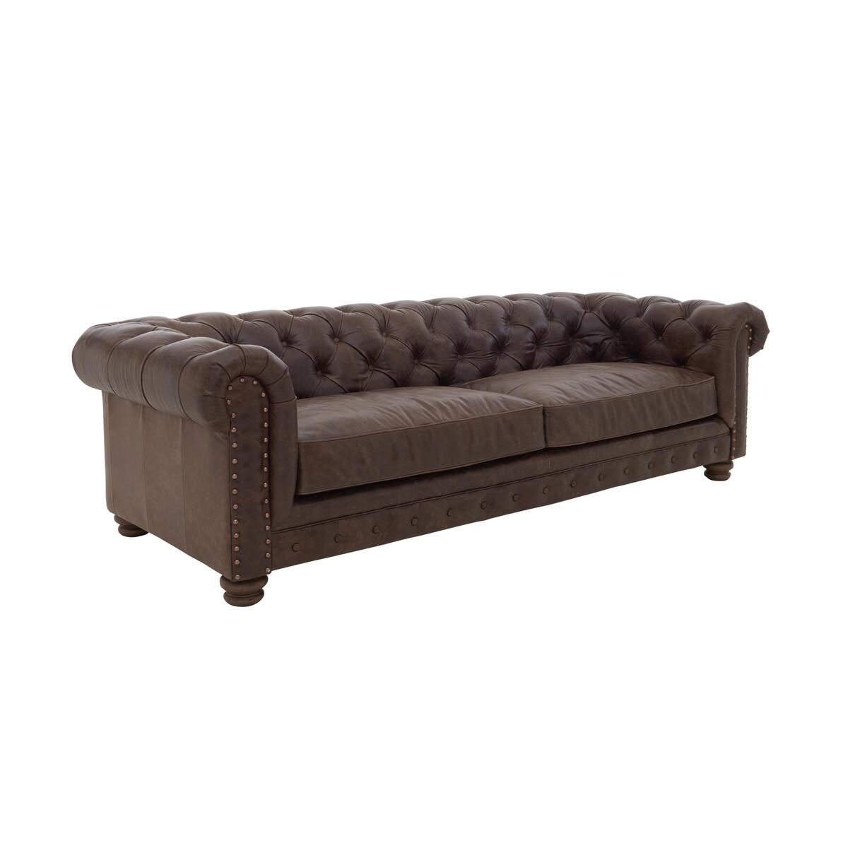 Alexander and James - Camden Collection Brixton 4 Seater Leather Sofa - Brown – image 5