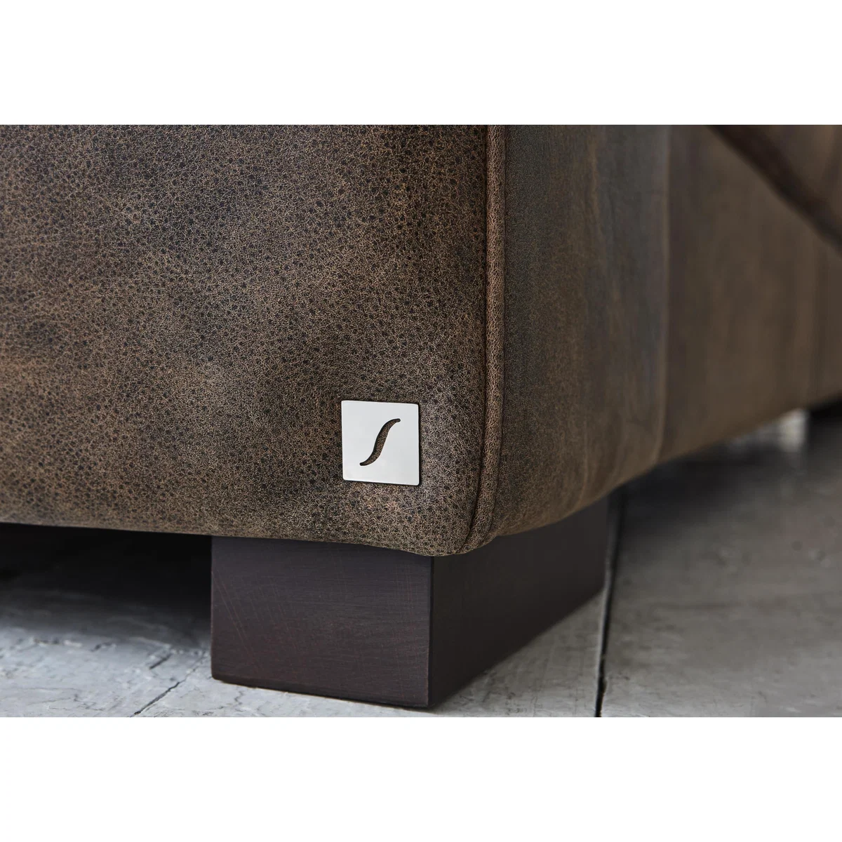 Alessia 3 Seater Leather Sofa - Brown - By Furniture Village – image 8