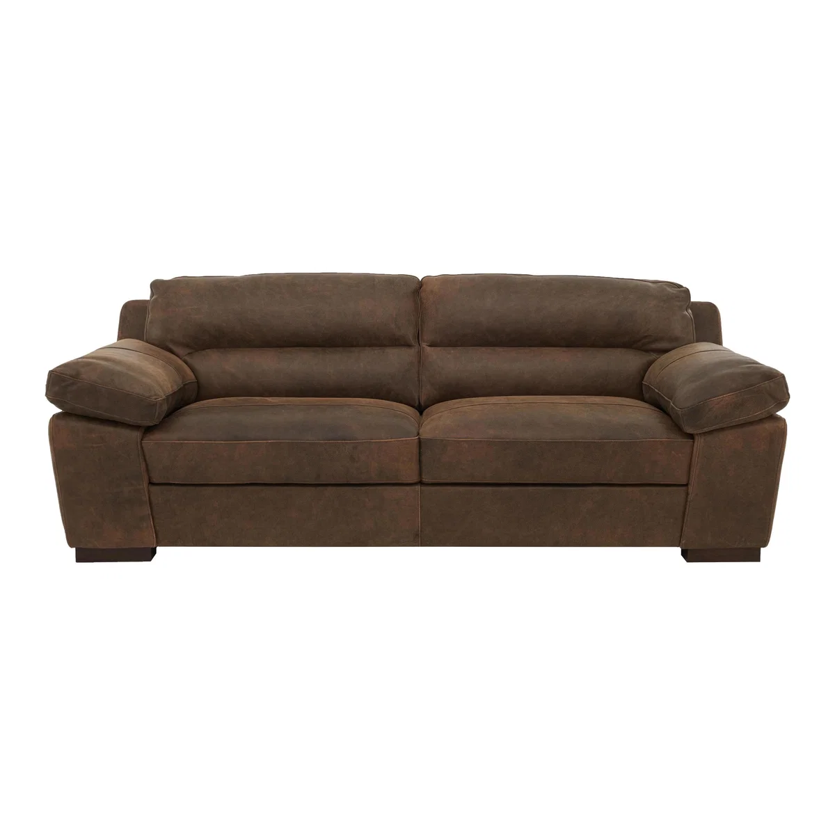 Alessia 3 Seater Leather Sofa - Brown - By Furniture Village – image 2