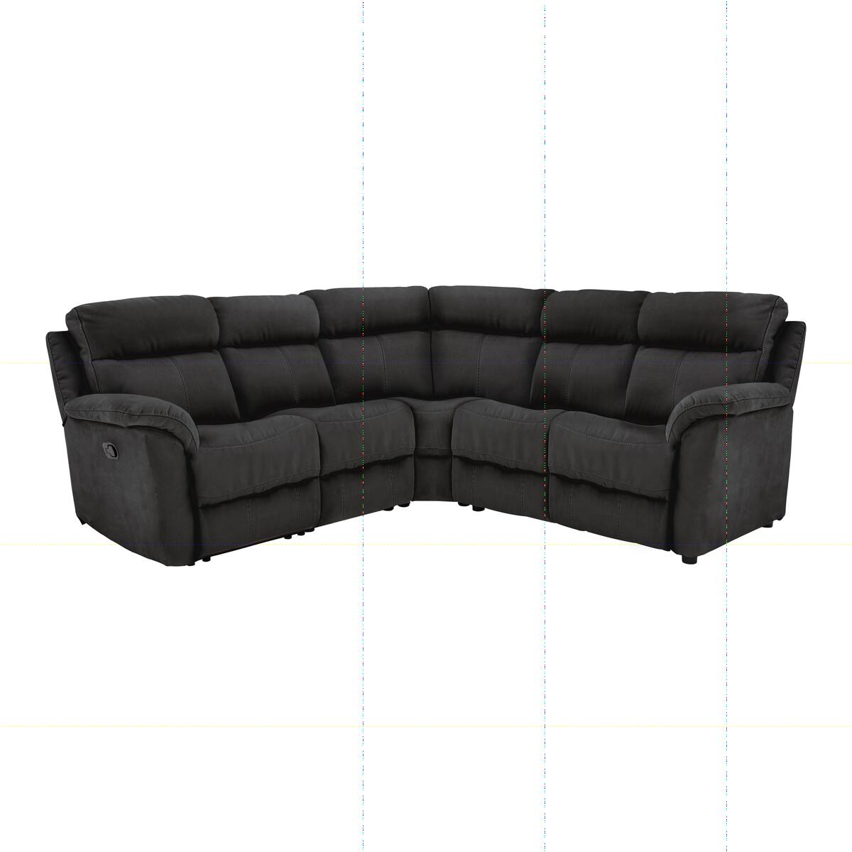 Relax Station Revive Fabric Manual Recliner Corner Sofa - Grey