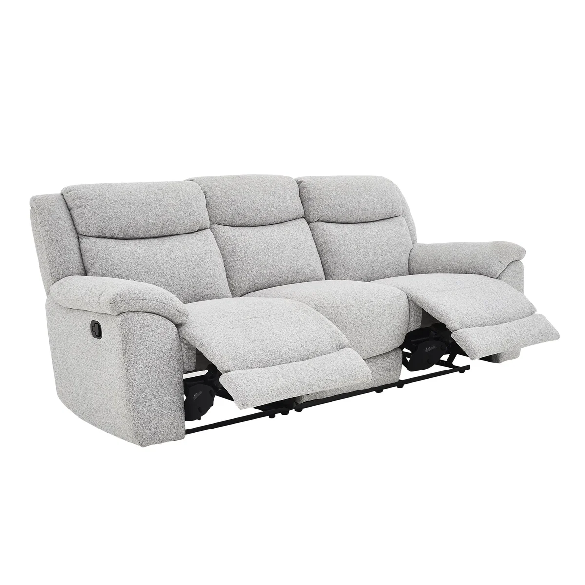 Bounce 3 Seater Fabric Manual Recliner Sofa - Cream - By Furniture Village – image 3