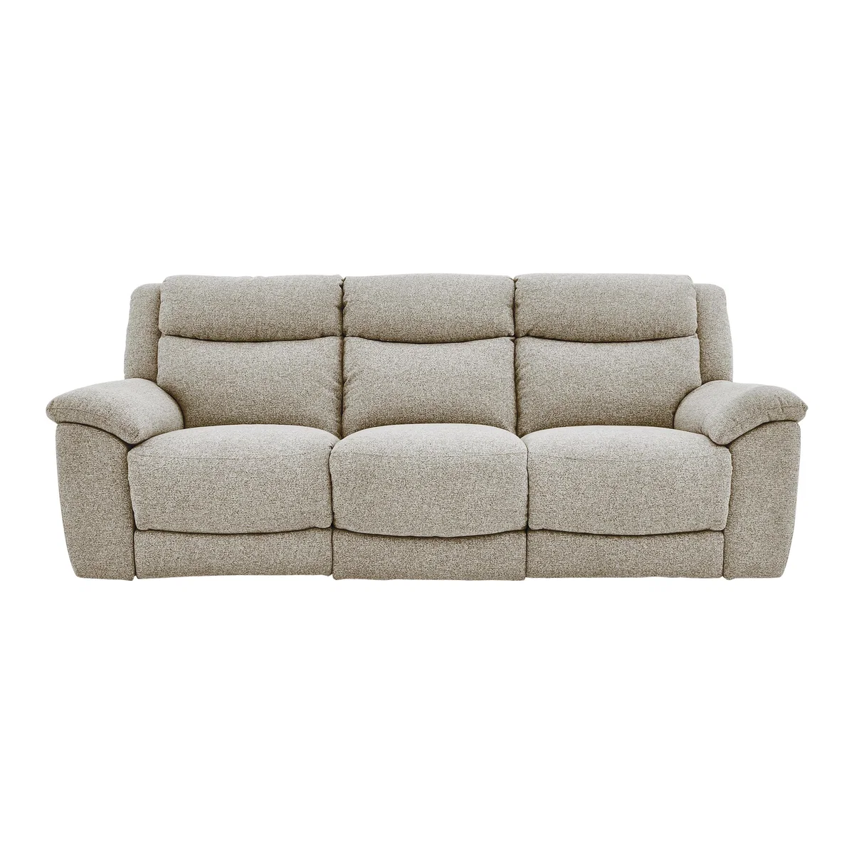 Bounce 3 Seater Fabric Manual Recliner Sofa - Cream - By Furniture Village – image 1