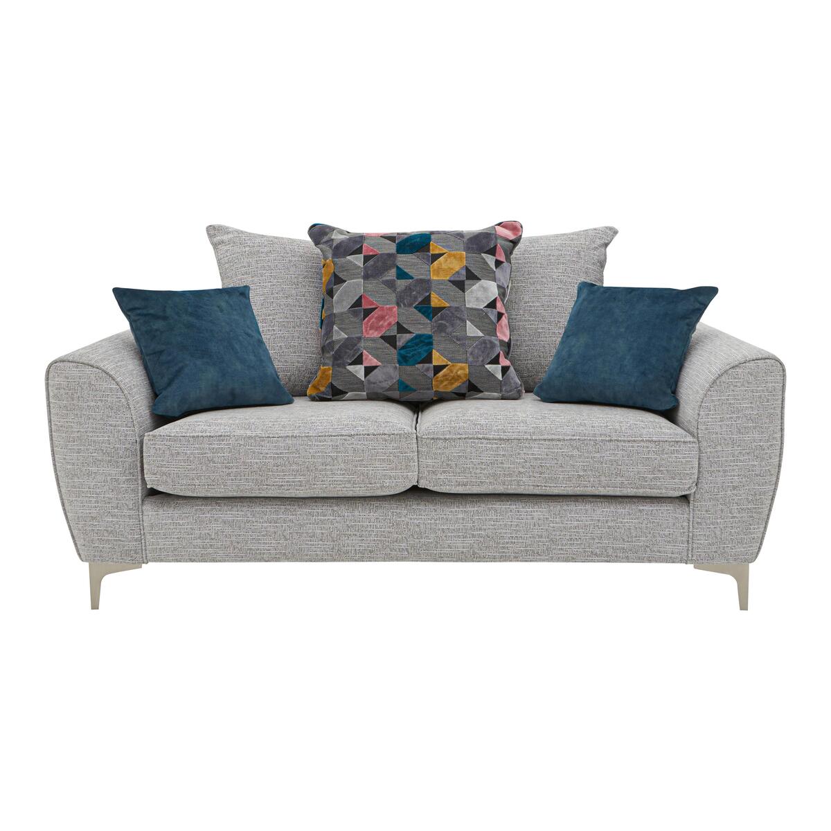 Isla 2 Seater Fabric Pillow Back Sofa - Grey – image 1