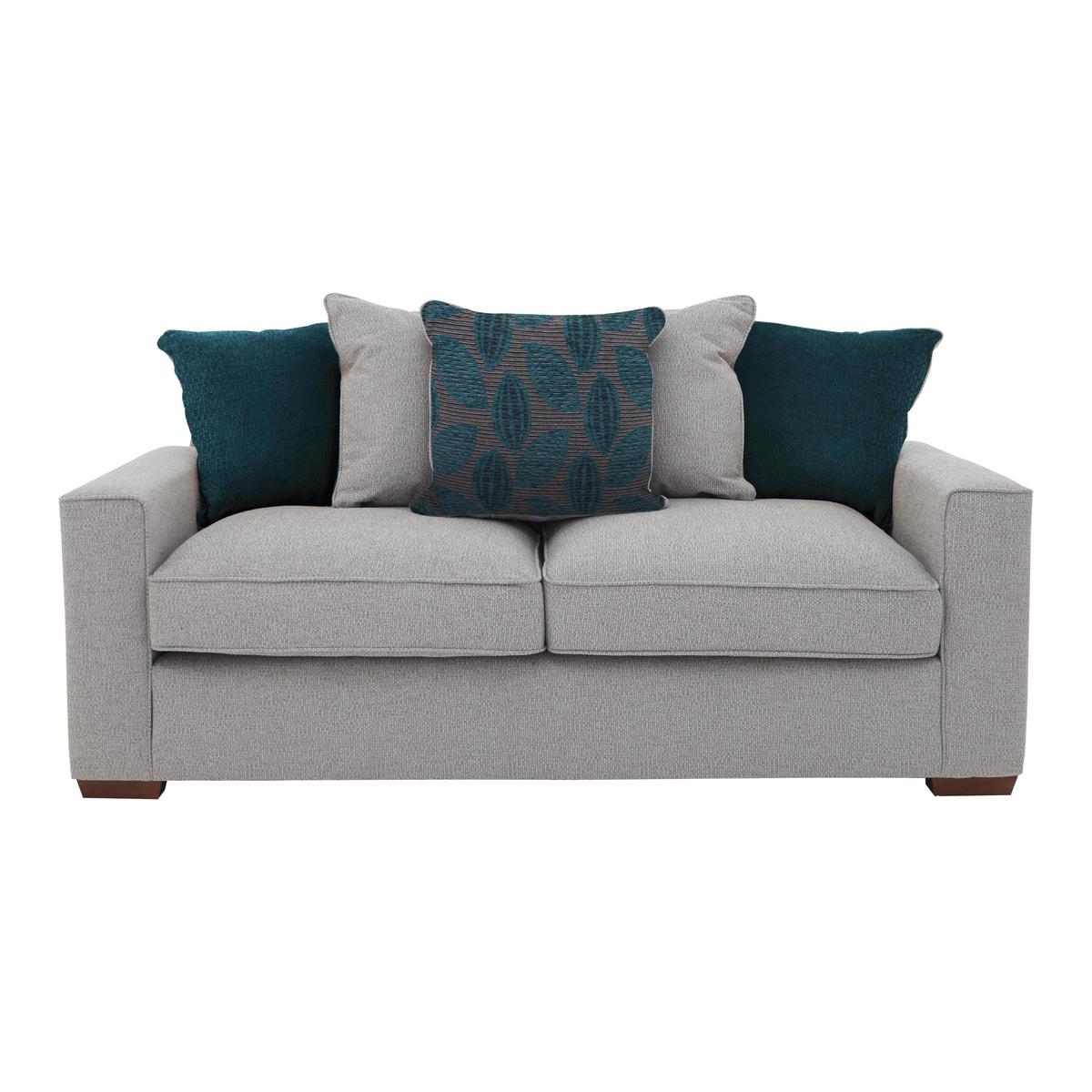 Comfi 3 Seater Pillow Back Fabric Sofa Bed - Grey - By Furniture Village – image 1