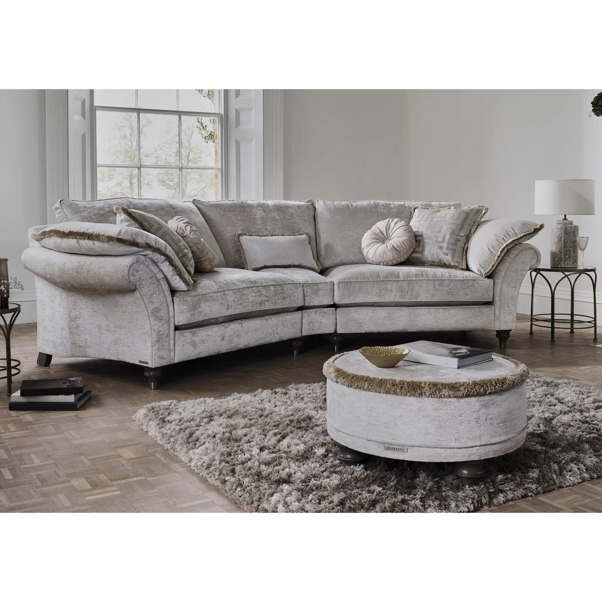 Duresta - Princeton Fabric Wedge  Corner Sofa - Blue – image 2
