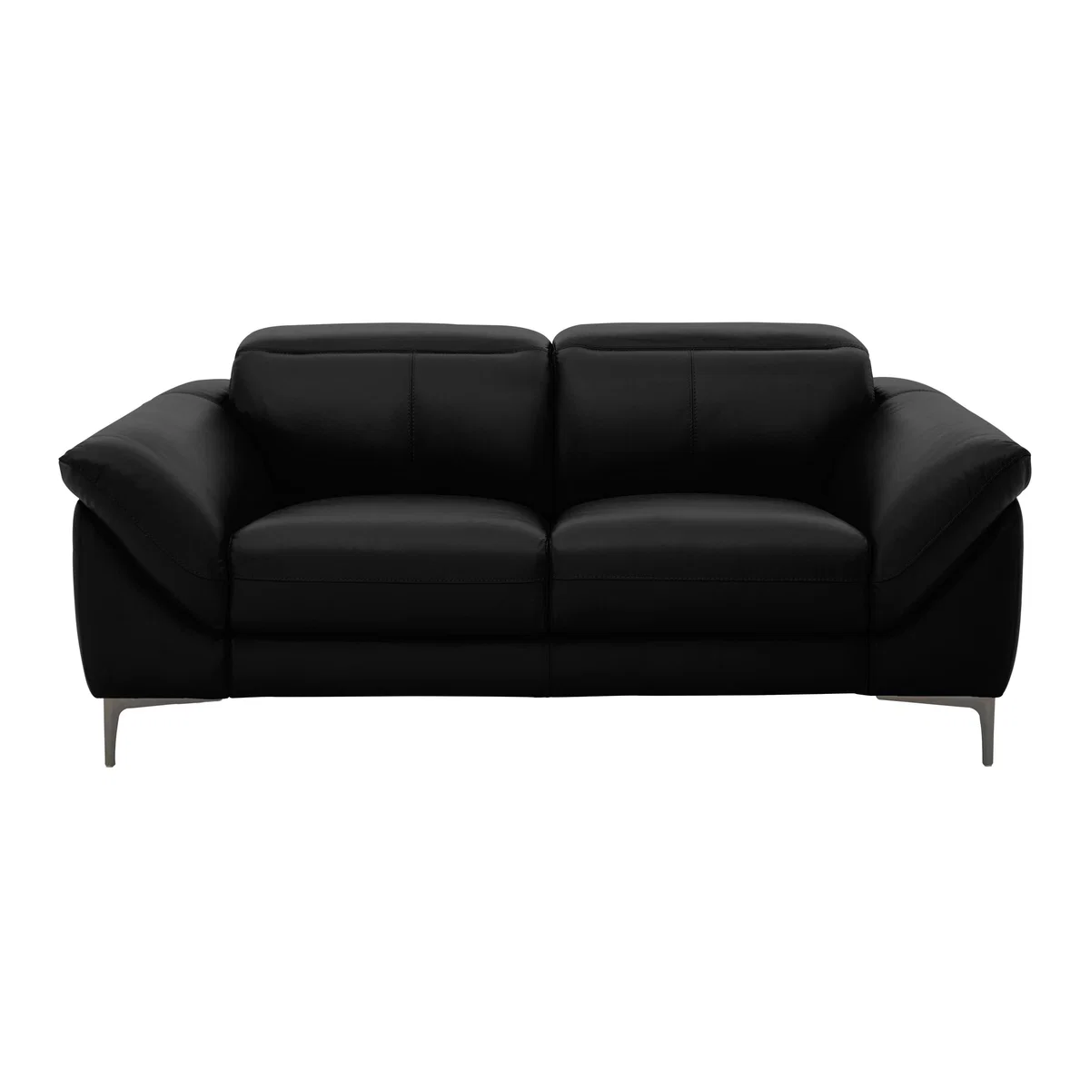 World of Leather - Galaxy 2 Seater Sofa with Manual Headrests - Black