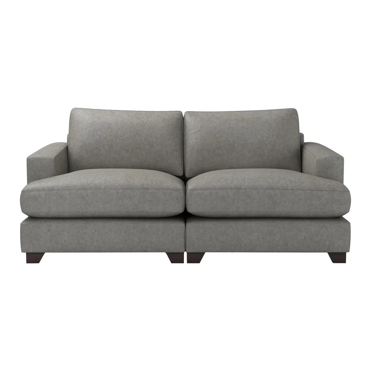 The Lounge Co. - Lorrie 3 Seater Leather Sofa - Grey – image 1