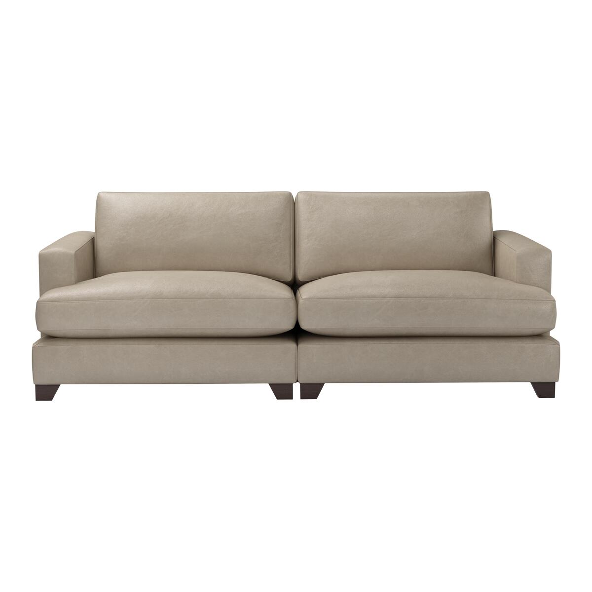 The Lounge Co. - Lorrie 4 Seater Leather Sofa - Grey – image 1