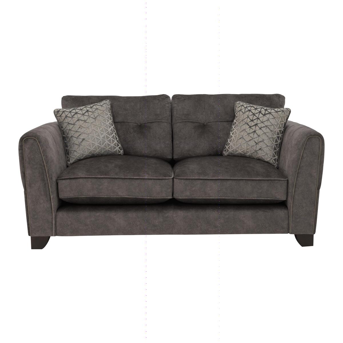 Ariana 2 Seater Classic Back Fabric Sofa - Grey – image 1