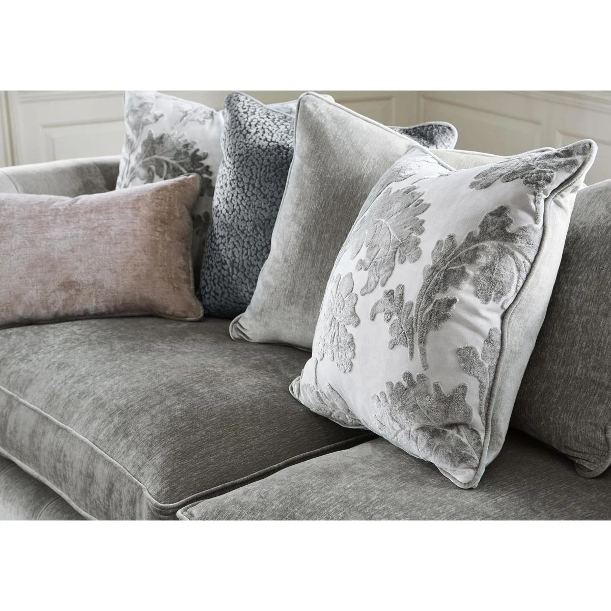 Cloudy Bay 4 Seater Pillow Back Fabric Split Frame Sofa - By Furniture Village – image 5