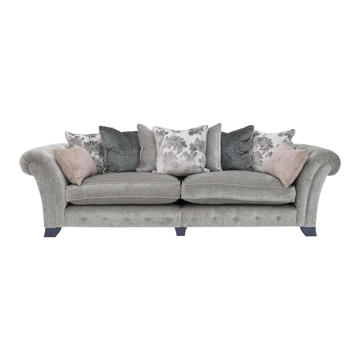 Cloudy Bay 4 Seater Pillow Back Fabric Split Frame Sofa - By Furniture Village – image 2