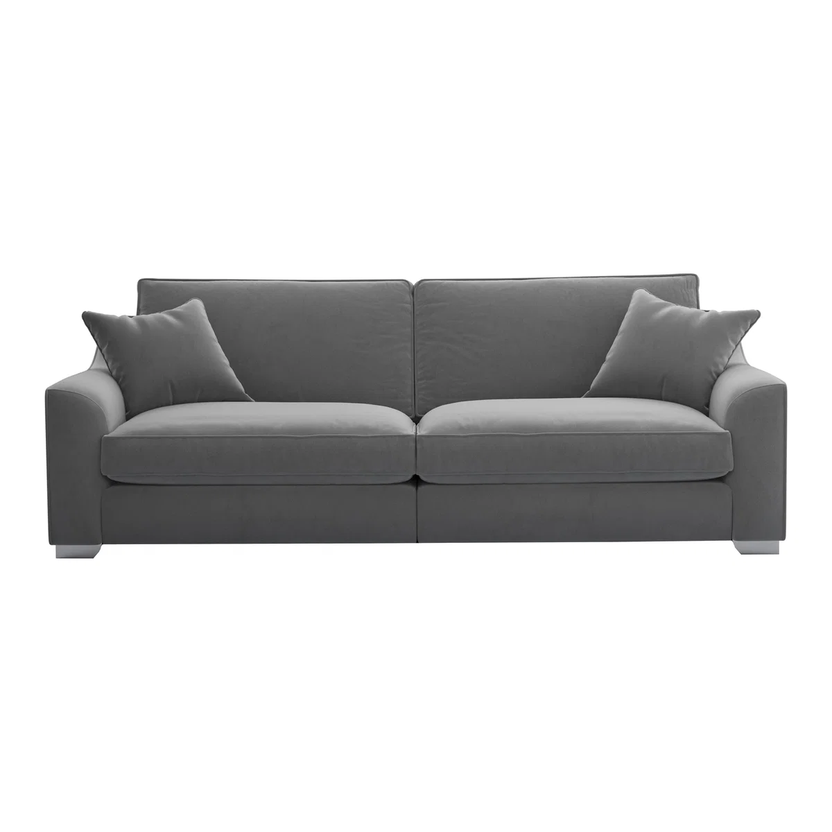 The Lounge Co. - Isobel 4 Seater Fabric Sofa - Grey – image 1