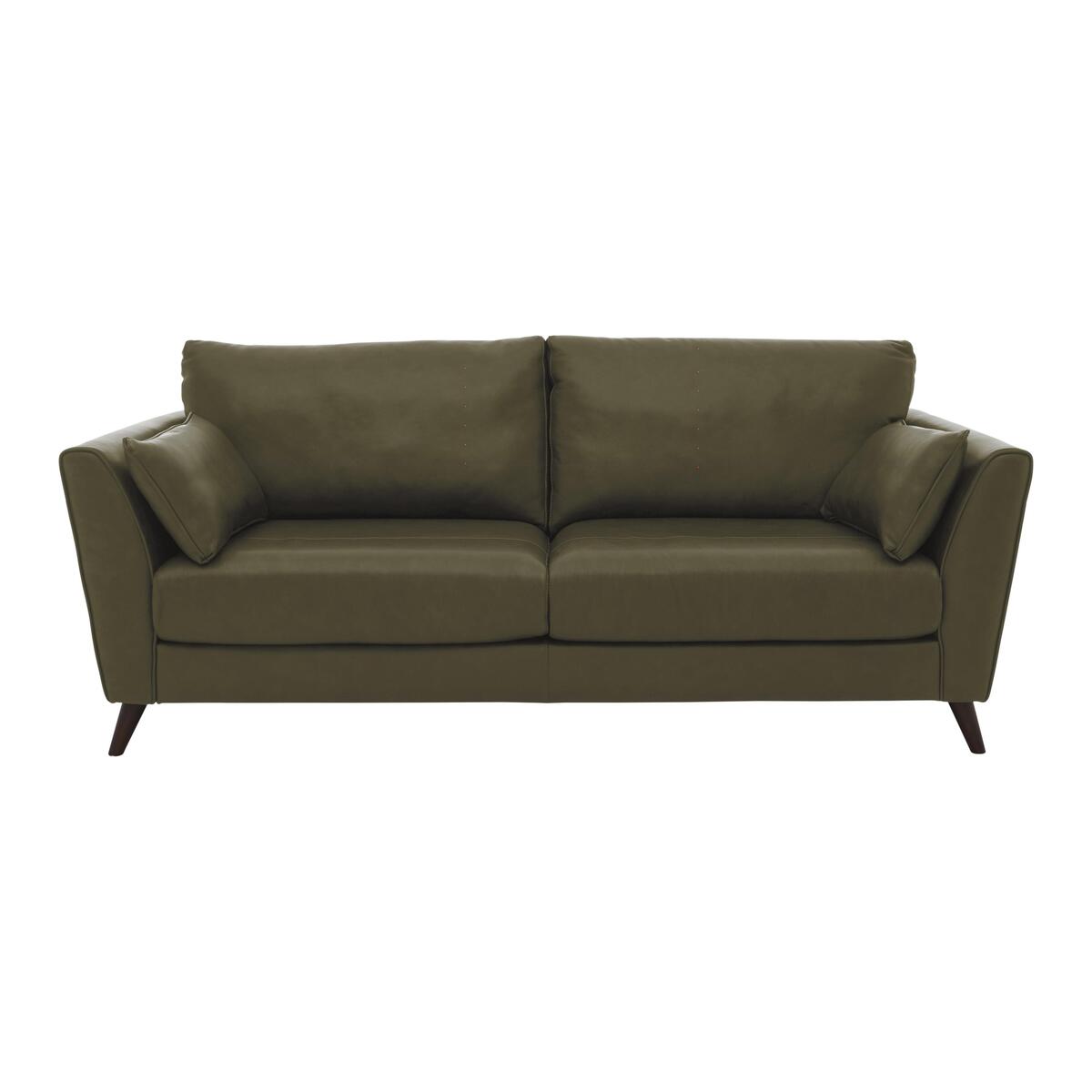 Oceano 3 Seater Leather Sofa - Green – image 1