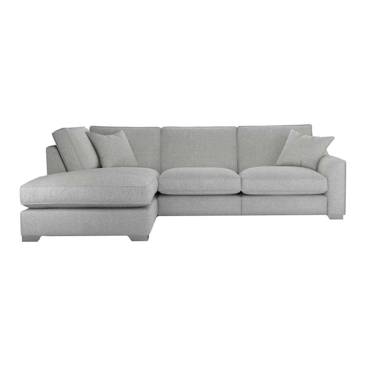 The Lounge Co. - Isobel Fabric Corner Sofa with Chaise End - Silver