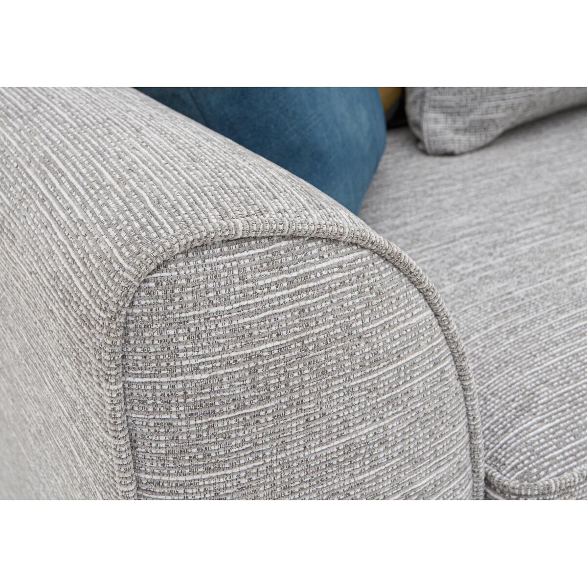 Isla 3 Seater Fabric Pillow Back Sofa - Grey – image 2