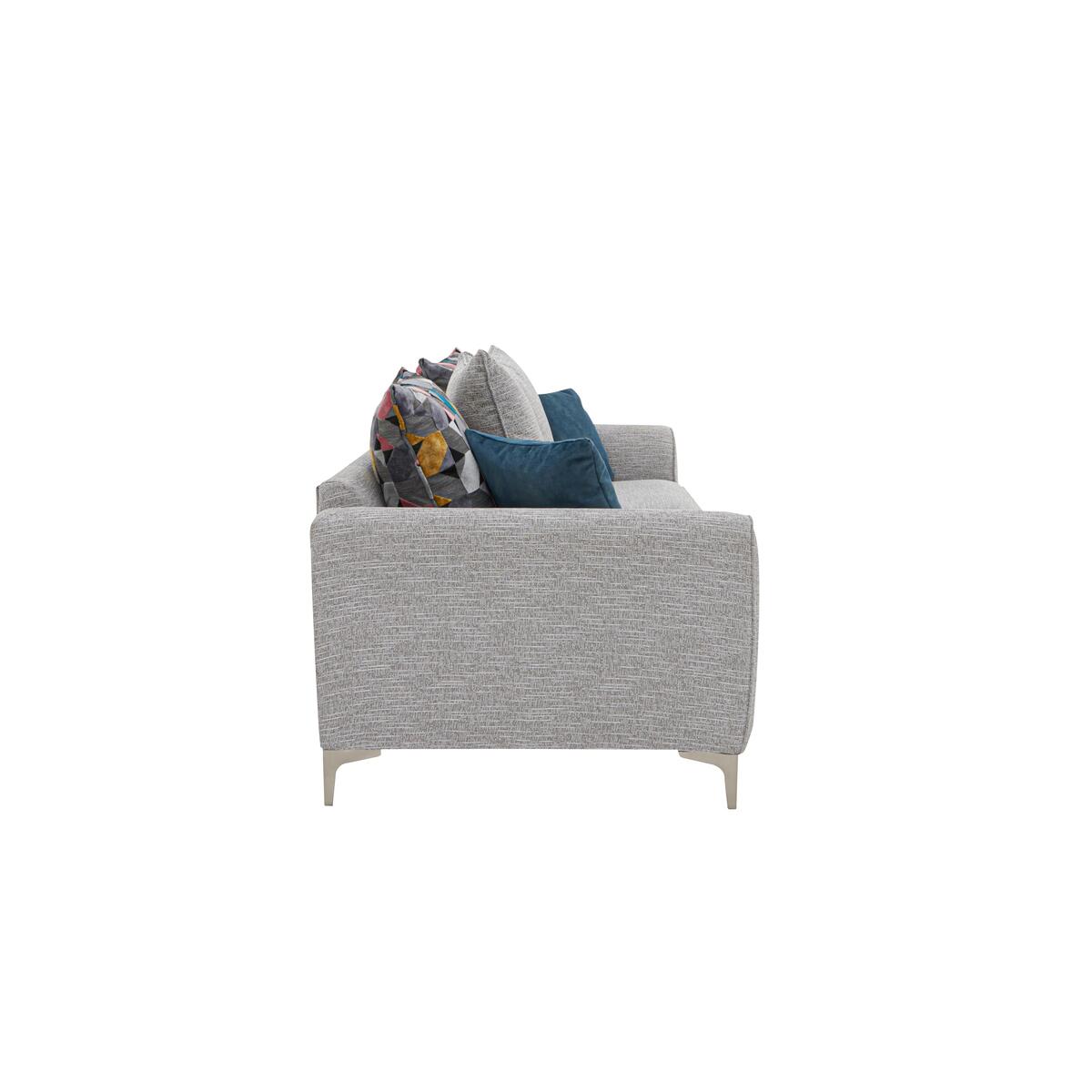 Isla 3 Seater Fabric Pillow Back Sofa - Grey – image 5