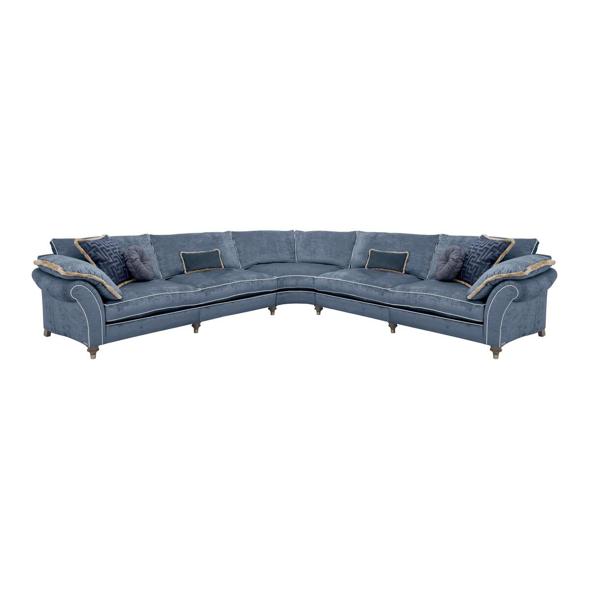 Duresta - Princeton Large Fabric Corner Sofa - Blue – image 1