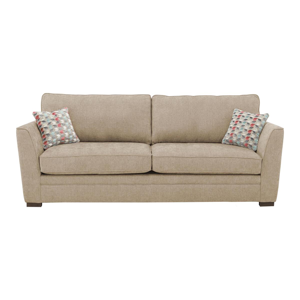 The Delight 3 Seater Classic Back Fabric Sofa - Mink – image 1