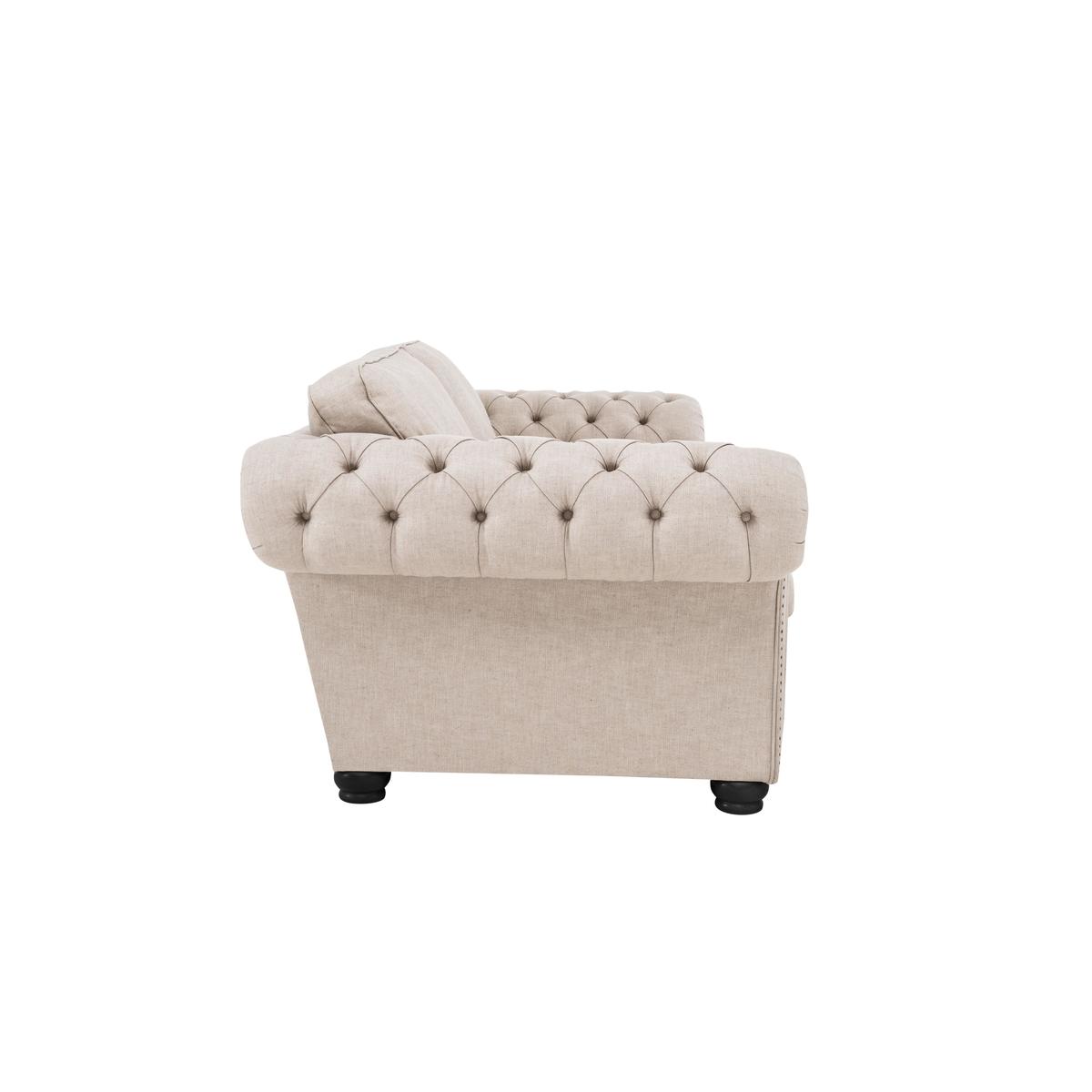 Lanesborough 2 Seater Classic Back Fabric Sofa - Beige - By Furniture Village – image 3