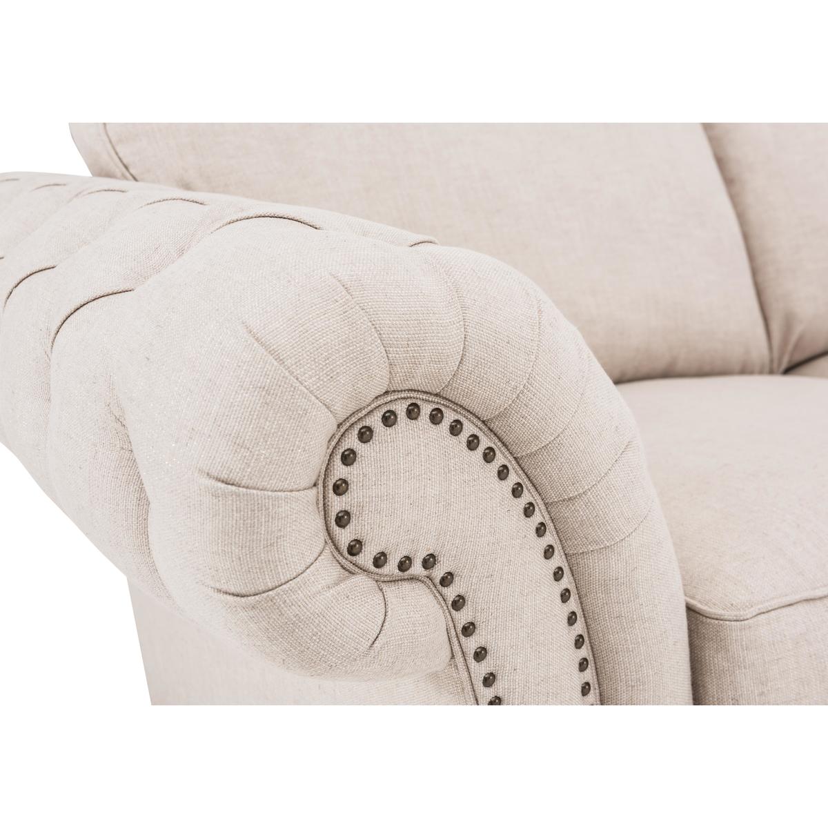 Lanesborough 2 Seater Classic Back Fabric Sofa - Beige - By Furniture Village – image 4