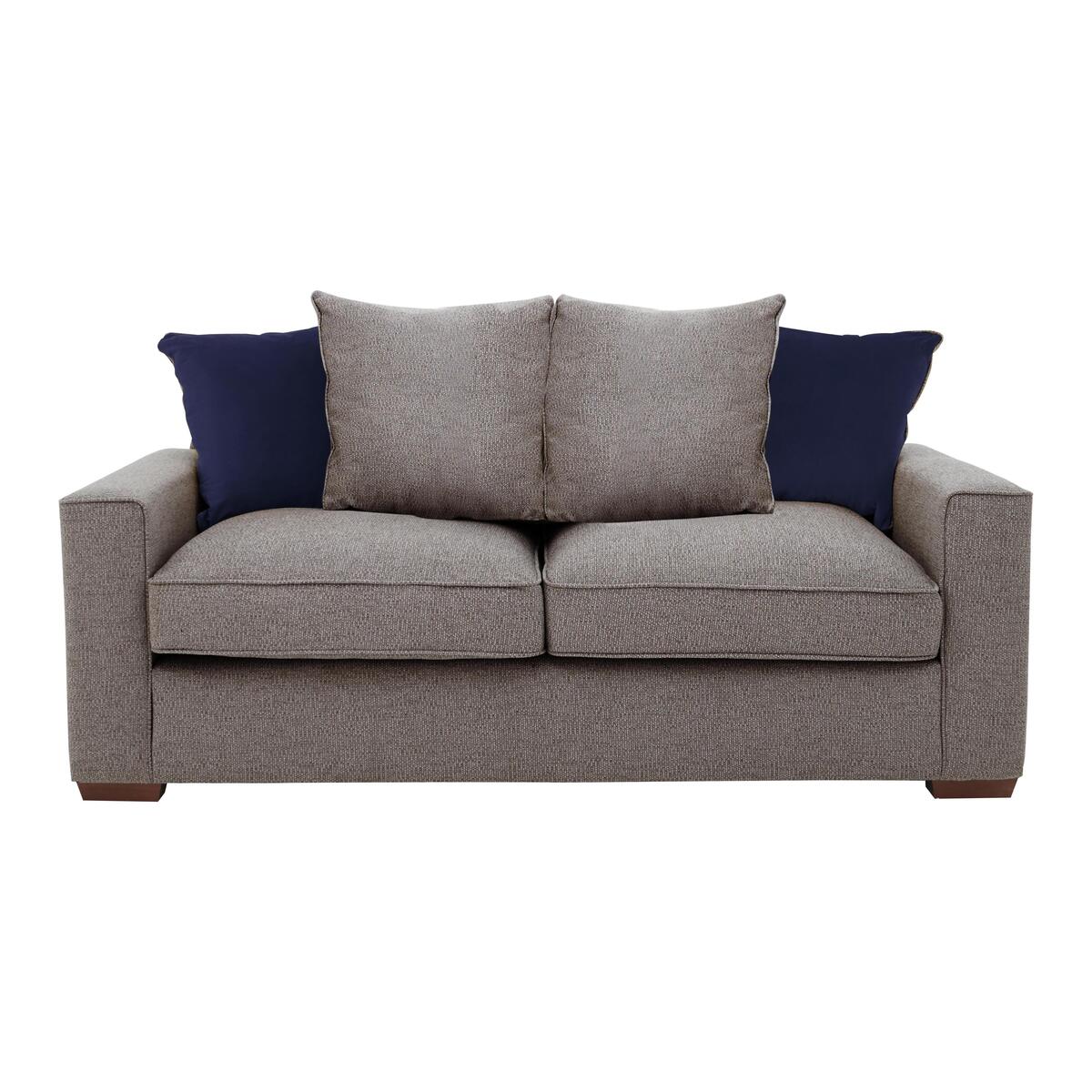 Comfi 2 Seater Pillow Back Fabric Sofa - Grey – image 1