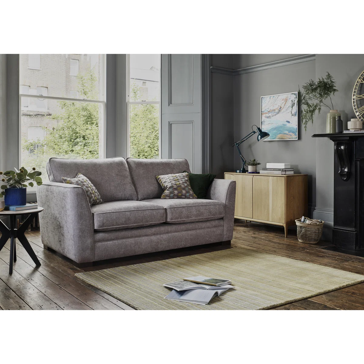 The Delight 2 Seater Classic Back Fabric Sofa - Mink – image 2