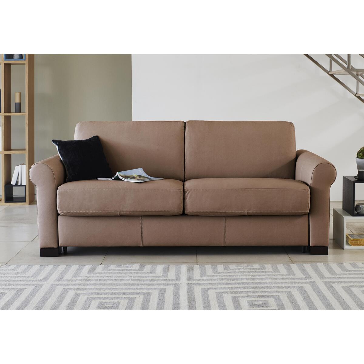 Nicoletti - Alcova 2.5 Seater Fabric Sofa Bed with Scroll Arms - Black – image 2