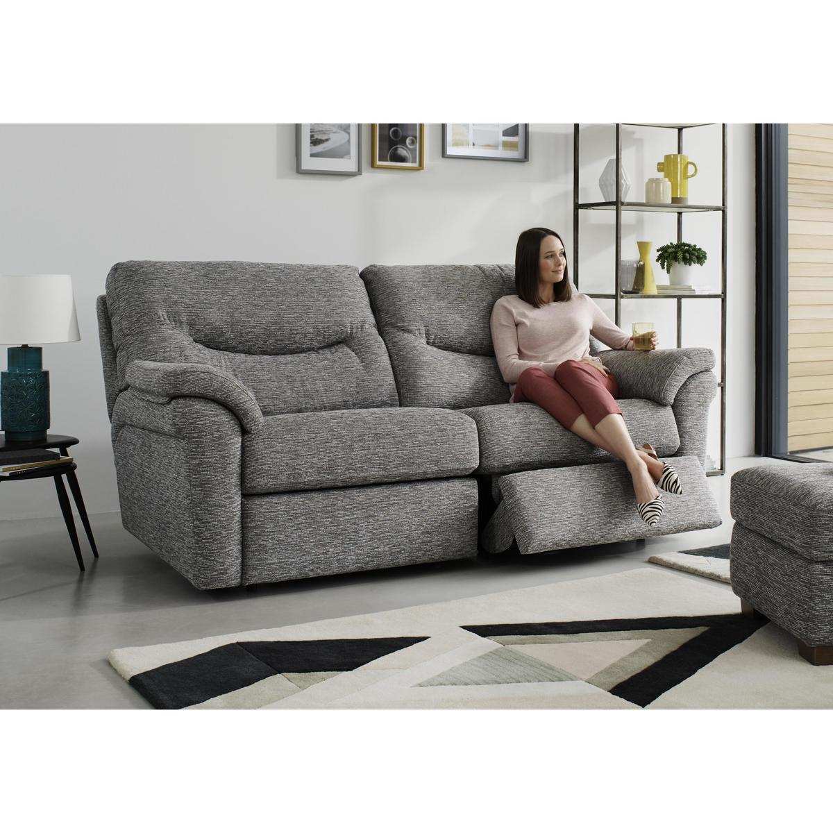 G Plan - Washington 2 Seater Fabric Manual Recliner Sofa – image 3