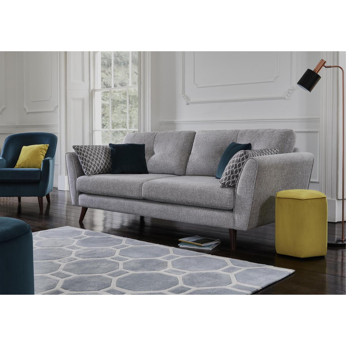 Connection 2 Seater Classic Back Fabric Sofa - Beige – image 2