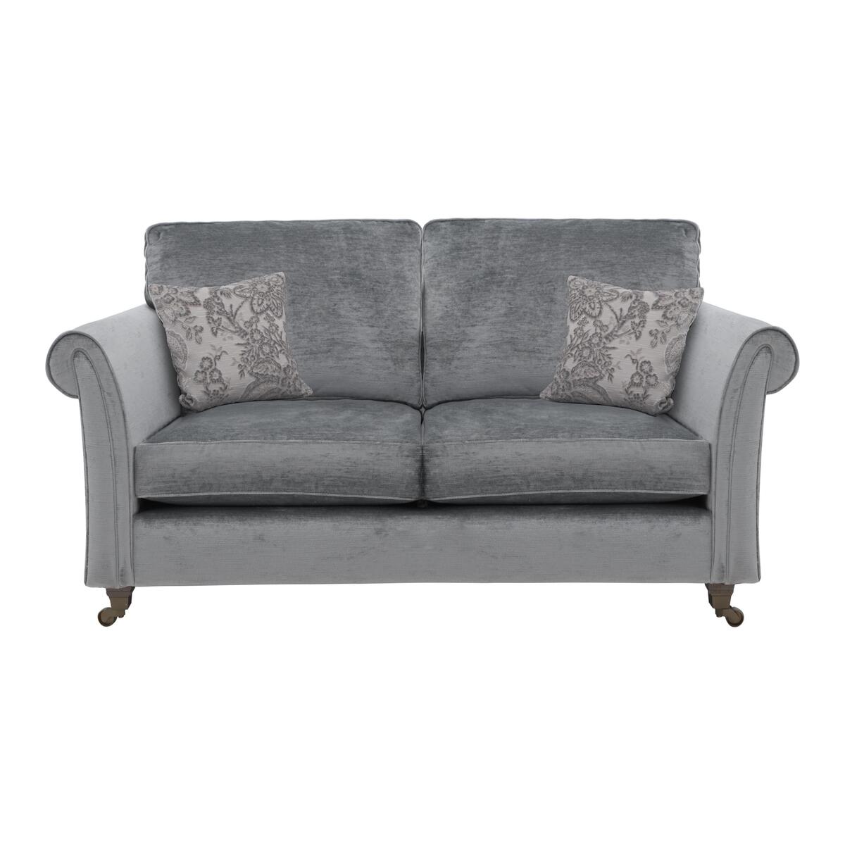 Ayda 2 Seater Classic Back Fabric Sofa - Grey – image 1