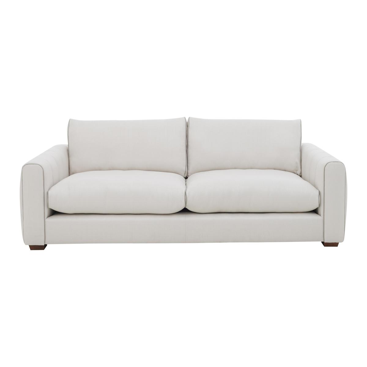 Kamille 4 Seater Fabric Classic Back Sofa - White - By Furniture Village – image 2