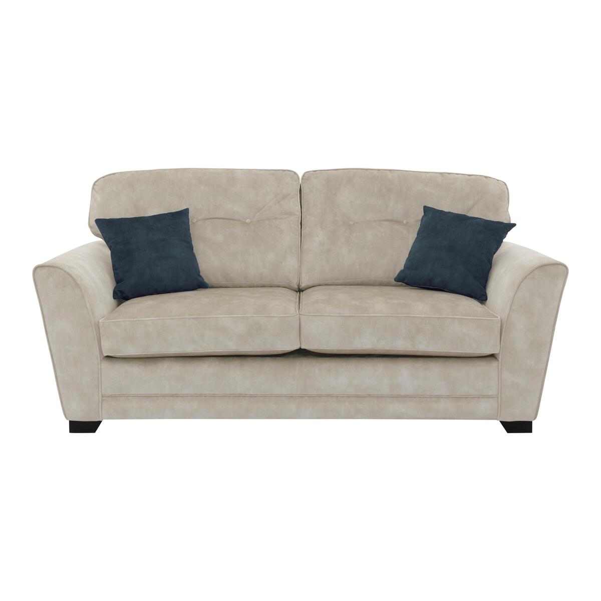 Nelly 3 Seater Fabric Sofabed - Cream – image 1