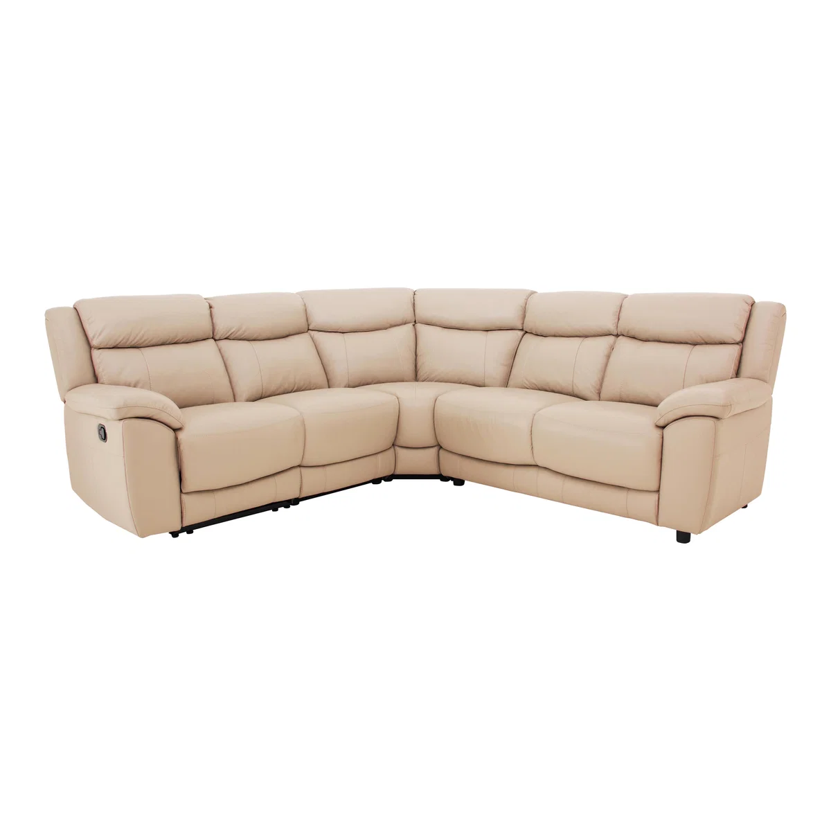 World of Leather - Bounce Leather Corner Sofa - Beige – image 1