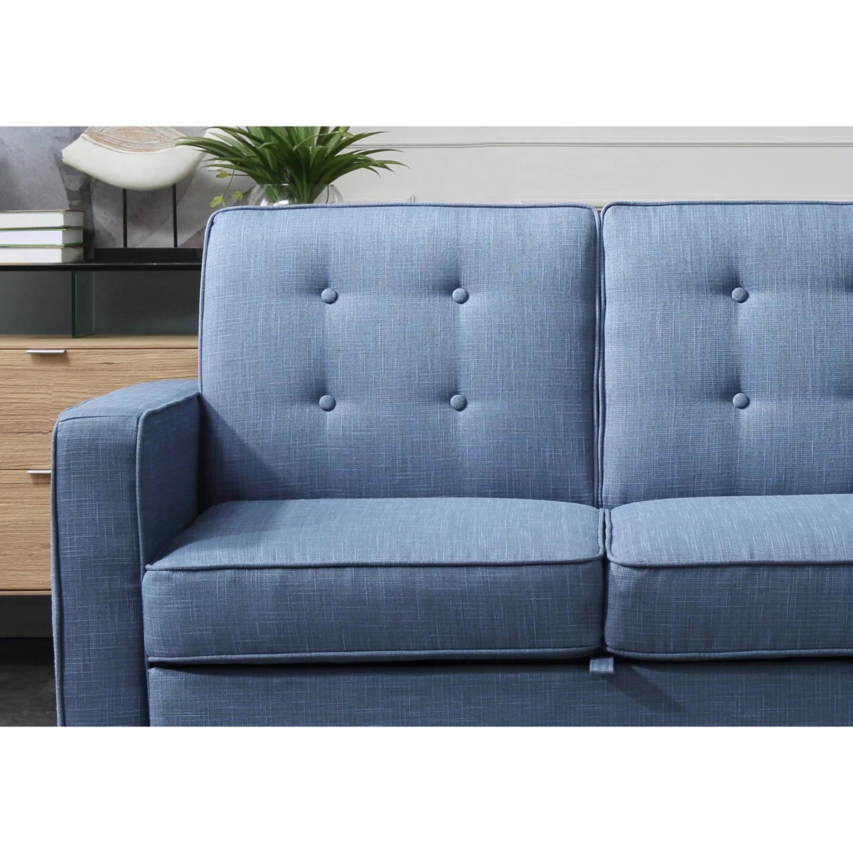 Julia Fabric Sofa Bed - Blue - By Furniture Village – image 4