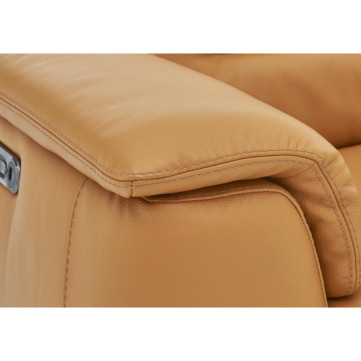 World of Leather - Sanza 3 Seater Leather Power Recliner Sofa with Power Headrests – image 7