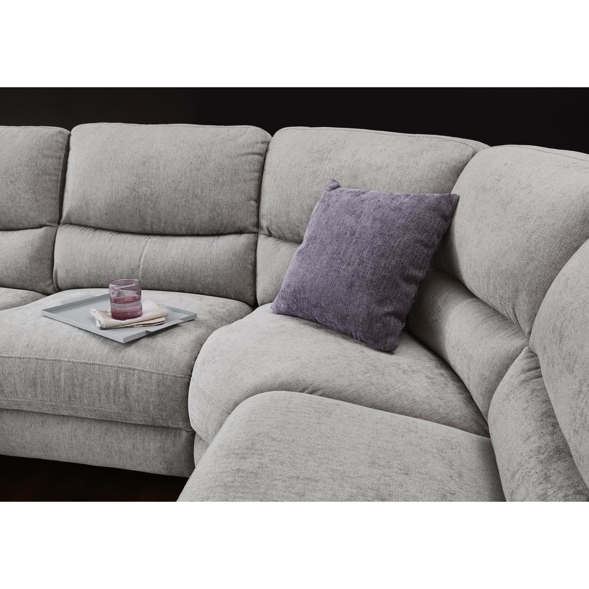 Silverstone Compact Fabric Power Recliner Corner Sofa - Beige - By Furniture Village – image 4