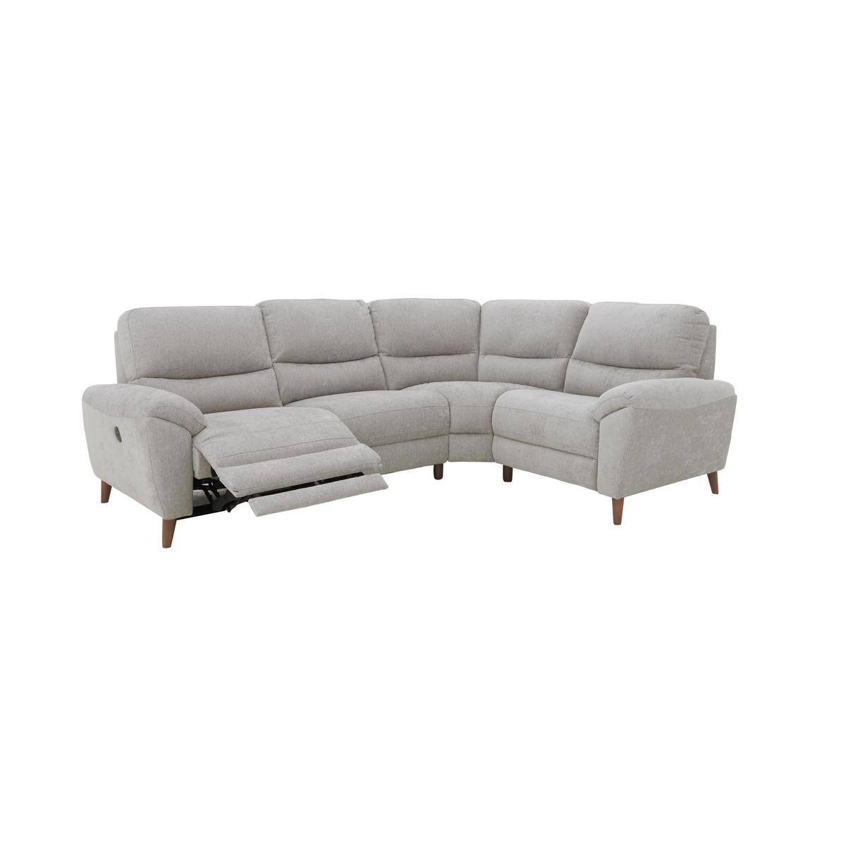 Silverstone Compact Fabric Power Recliner Corner Sofa - Beige - By Furniture Village – image 8